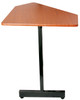 On Stage Workstation Corner Accessory Table in Rosewood/Black Steel Frame