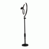 The Gator GFWRINGLIGHTDSKTP 10-Inch LED Desktop Ring Light Stand with Phone Holder and Compact Weighted Base