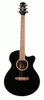 Ashton SL29CEQBK Slimline Acoustic Guitar with Cutaway and EQ