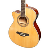 Martinez '41 Series' Left Handed Folk Size Cutaway Acoustic-Electric Guitar (Spruce/Sapele)