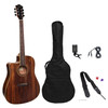 Sanchez Left Handed Acoustic-Electric Dreadnought Cutaway Guitar Pack (Rosewood)