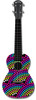 Kealoha "Rainbow Hearts" Design Concert Ukulele with Black ABS Resin Body