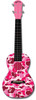 Kealoha "Pink Camo Petals" Design Concert Ukulele with Pink ABS Resin Body