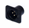 Leem 3-Pin Male XLR Panel Mount Connector - 1pk