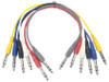Leem 1ft Stereo Patch Cables 6pk (1/4" Stereo Jack Plug  - 1/4" Stereo Jack Plug )