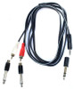 Leem 2m Y-Cable (3.5mm Straight TRS - 2 x RCA Plugs or 1/4" Straight TRS - 2 x 1/4" Straight TS)