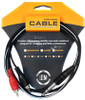 Leem 5ft Y-Cable (1/4" Straight TRS - 2 x RCA Plugs)