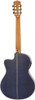Aria A48 Series AC/EL Classical/Nylon String Thin Body Guitar with Cutaway in See-Thru Blue