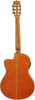 Aria A48 Series AC/EL Classical/Nylon String Thin Body Guitar with Cutaway in See-Thru Orange