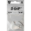 Janicek D-Grip Balkan Nylon Pick in White (0.70mm) - 6pk