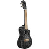 Lanikai Quilted Maple Concert AC/EL Ukulele in Black Stain Gloss Finish