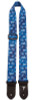 Perris 1.5" Polyester Ukulele Strap in Blue Sea Turtles Design with Leather ends