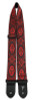 Perris 2" Jacquard Guitar Strap with Red Crosses on Black design