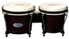 Toca 6 & 6-3/4" Synergy Series Wooden Bongos in Trans Black