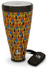 Toca Flex Drum 9-1/2" Junior in Kente Cloth with Strap