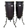 Toca 10 & 11" Synergy Series Wooden Conga Set in Trans Black