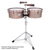 Toca Pro Line Series Timbale Set 14 & 15" in Hammered Black Copper