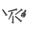 D'Addario Injected Molded Bridge Pins with End Pin Set, Ebony with Ivory Dot