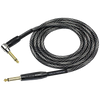 Kirlin IWB202WBW 10ft Premium Plus Wave Black Instrument Cable RA - Straight