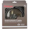 Kirlin IWB202WBW 20ft Premium Plus Wave Black Instrument Cable RA - Straight