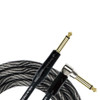 Kirlin IWB202WBW 20ft Premium Plus Wave Black Instrument Cable RA - Straight
