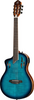 ORTEGA TourPlayer DeLuxe Nylon String Guitar 6-String Lefty - Flamed Maple Blue + Gig Bag