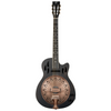 ORTEGA Americana Series Resonator Guitar 6 String - Distressed Black / Antique Brass HW
