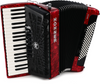 Hohner BRAVO III 96, SILENTKEY, RED