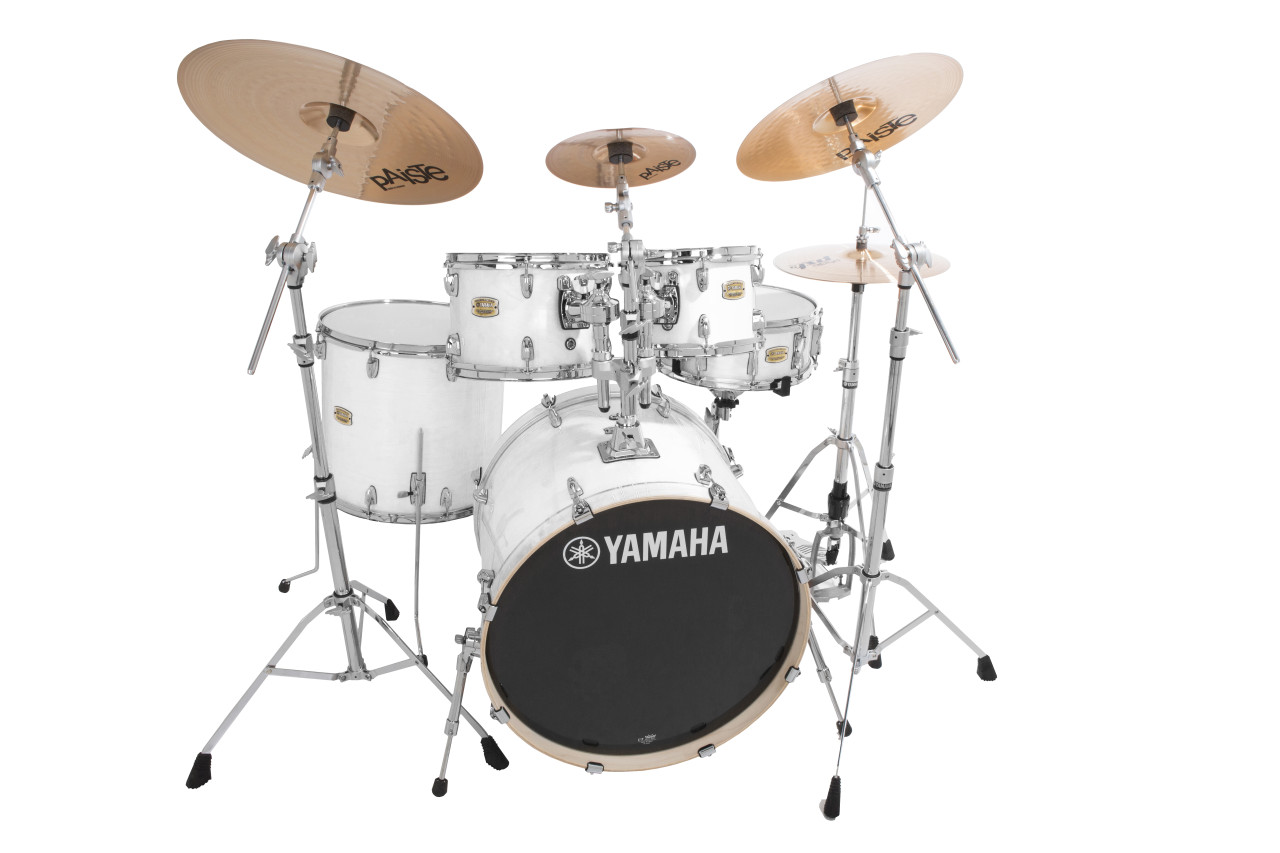 Yamaha Stage Custom Birch Euro Kit In Pure White Pst5 Cymbals