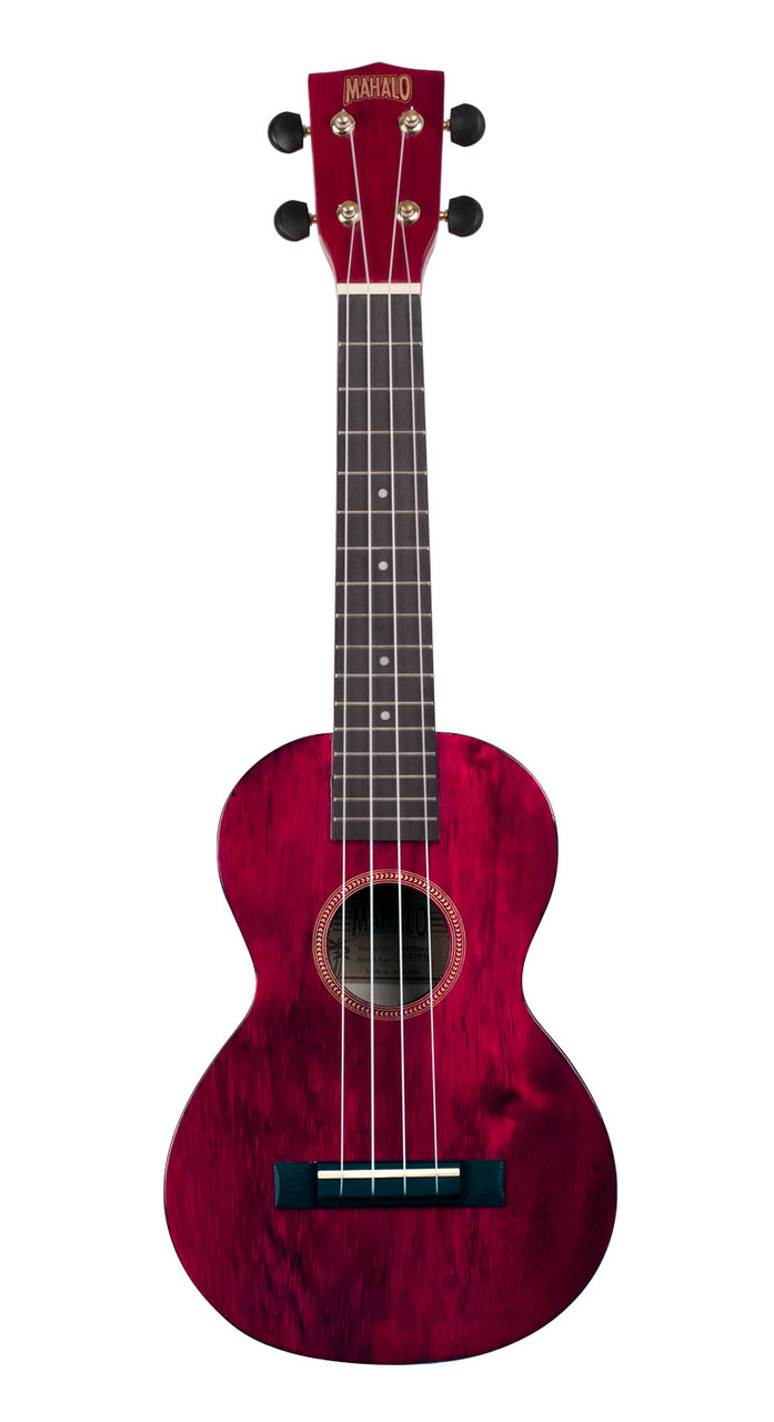 MAHALO MH2TWR Concert Ukulele High Gloss Transparent Wine Red