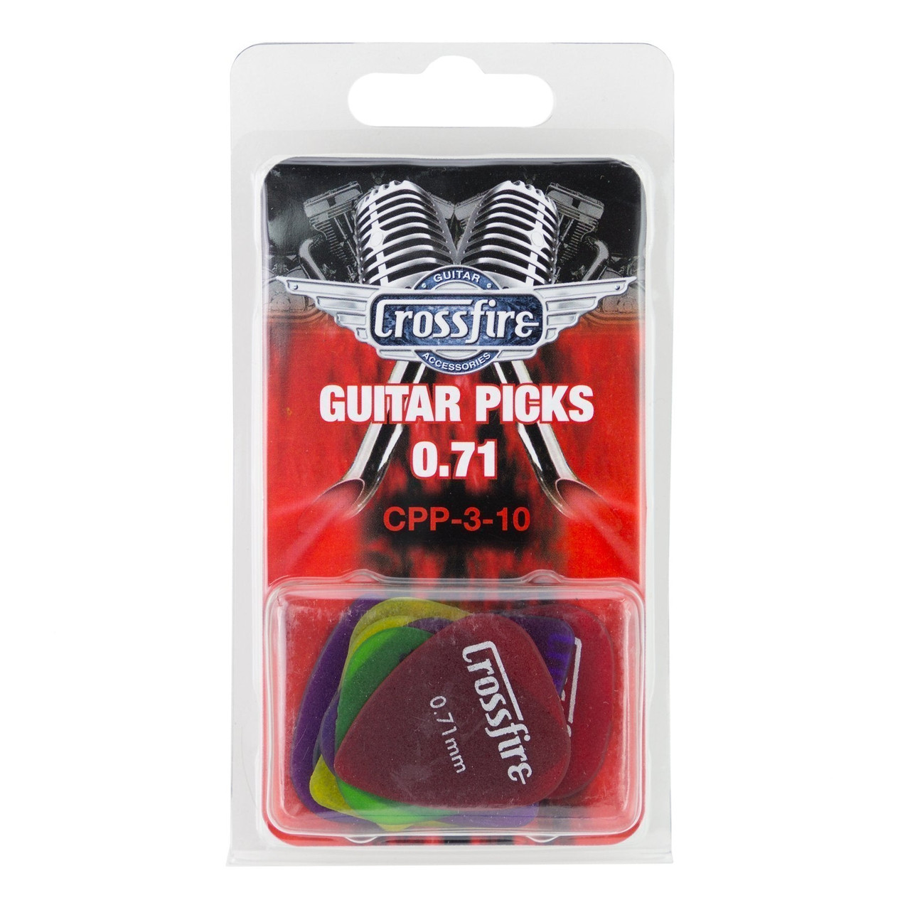 Crossfire 0.71mm Guitar Picks (10 Pack Assorted)