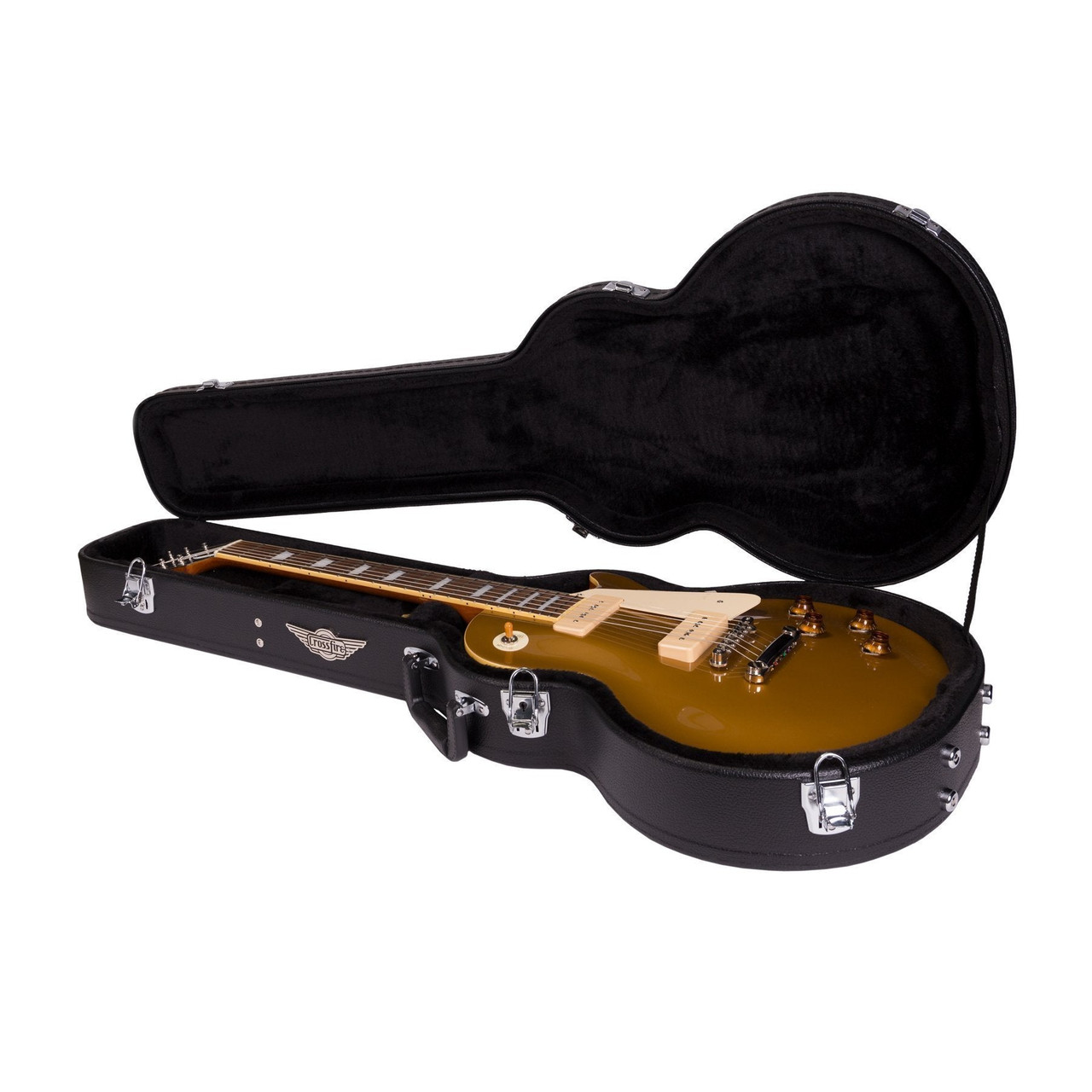Crossfire Standard Shaped LP-Style Electric Guitar Hard Case (Black) Crossfire Standard Shaped LP-Style Electric Guitar Hard Case (Black)