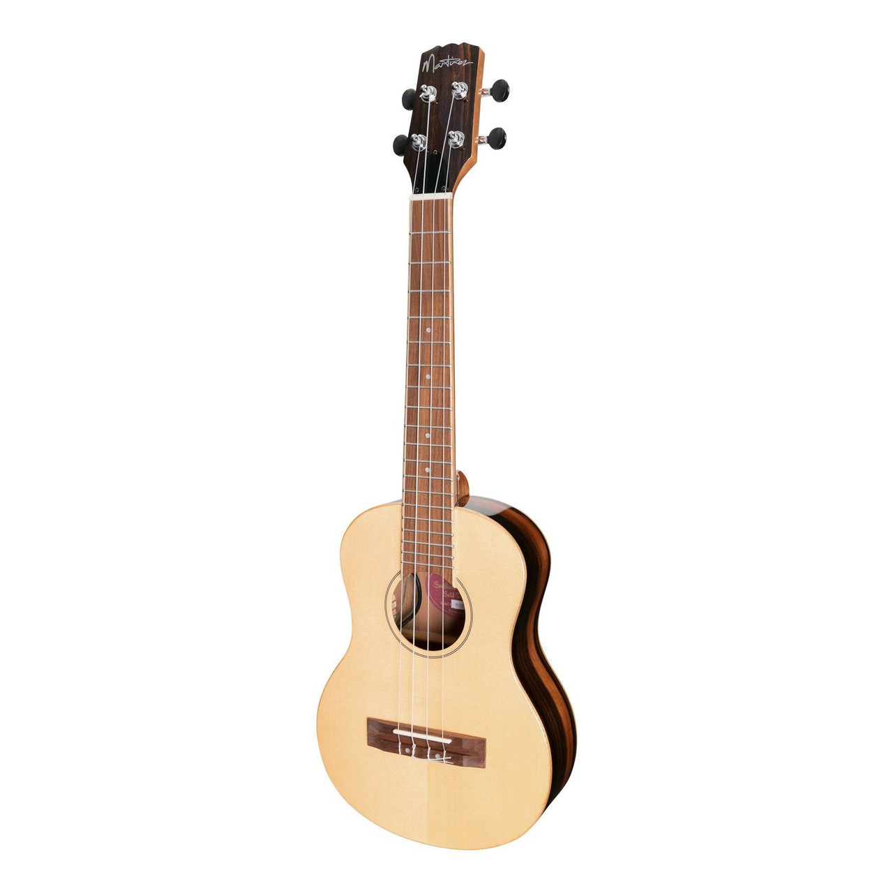 Martinez 'Southern Belle 7 Series' Spruce Solid Top Electric Tenor Ukulele with Hard Case (Natural Gloss)