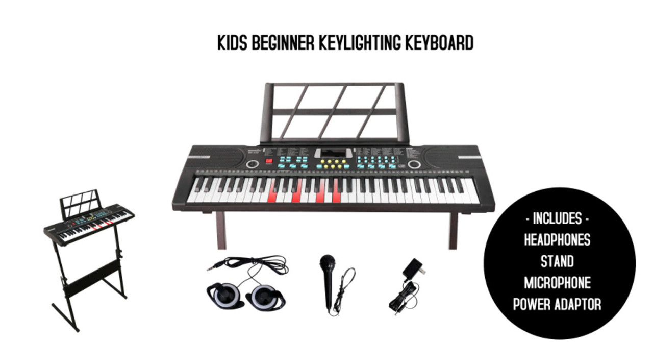 BD Music BD612D 61 Note Beginner Key Lighting  Keyboard