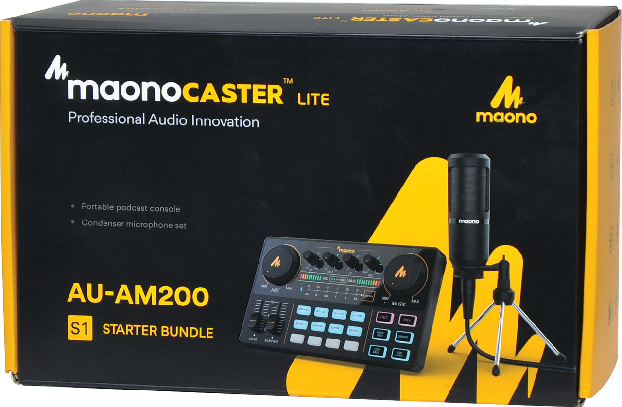 Maono Caster Lite All in one Podcasting Console & Microphone for Studio