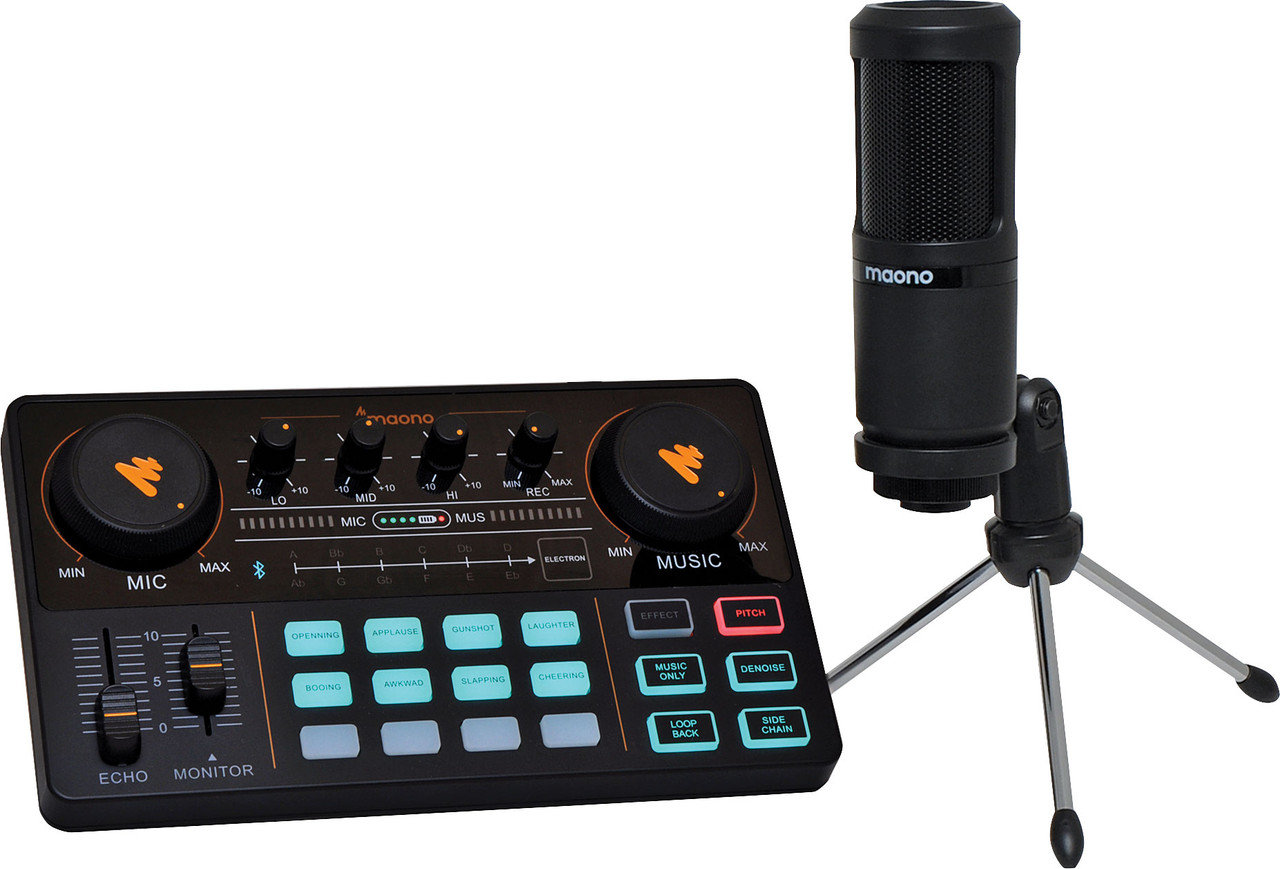 Maono Caster Lite All in one Podcasting Console & Microphone for Studio