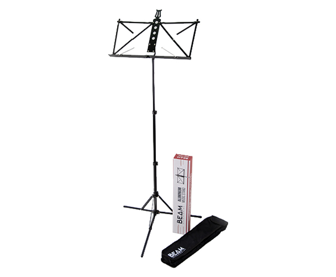 BEAM MUSIC STAND-Alum DLX w/Bag Blk BM6