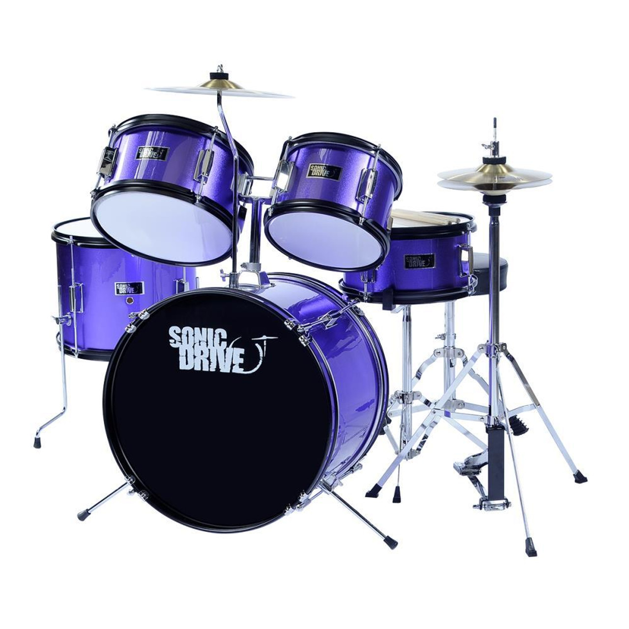 Sonic Drive 5-Piece Junior Drum Kit (Metallic Purple)