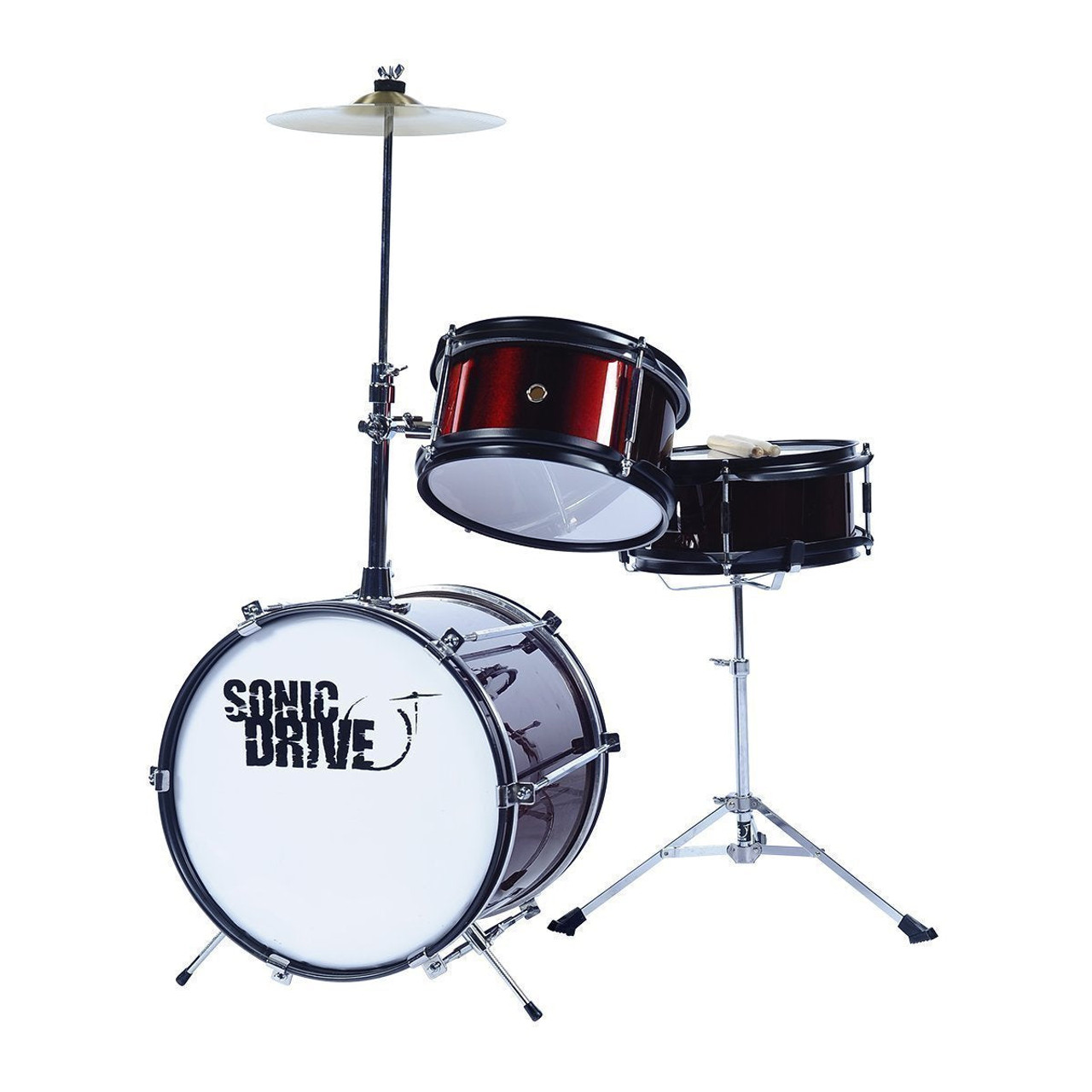 Sonic Drive 3-Piece Junior Drum Kit (Metallic Wine Red)