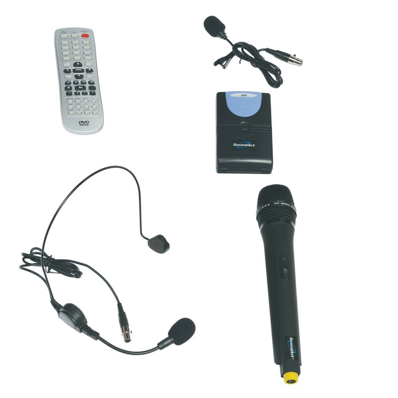 SoundArt 100 Watt Rechargeable Wireless PA System with DVD Player