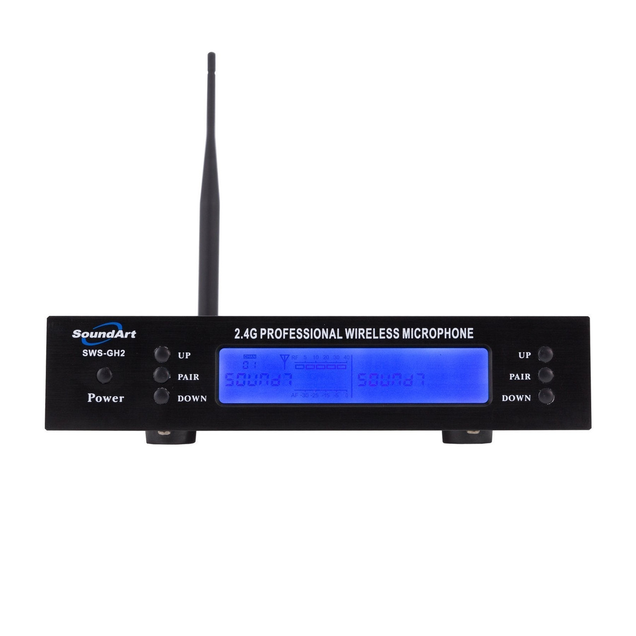 SoundArt Dual Channel 2.4 Ghz Wireless Microphone System with Handheld, Headset, and Lapel Mics