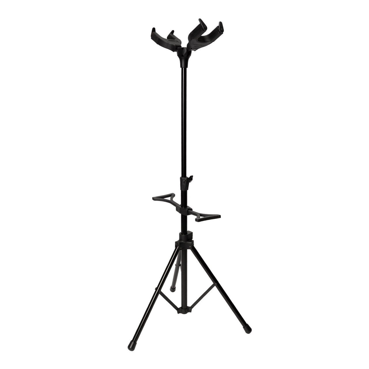 Fretz Heavy Duty Self-Locking Double Guitar Stand (Black)