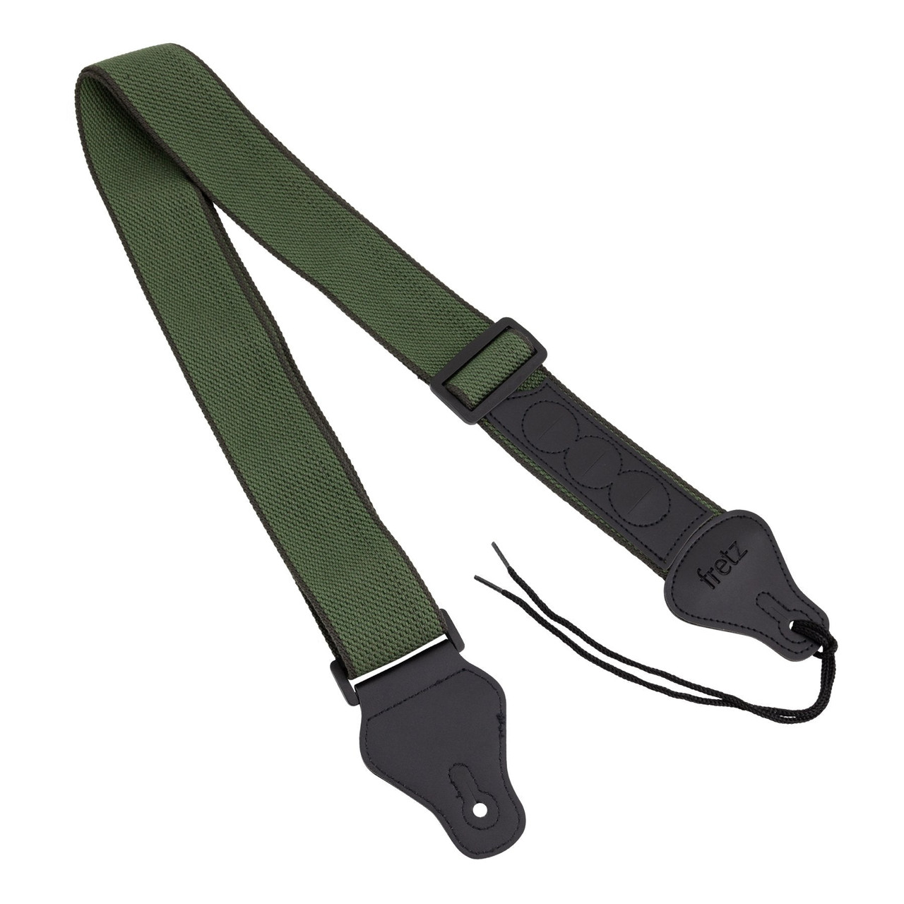 Fretz Polyweb Cotton Guitar Strap with Pick Holder (Black)