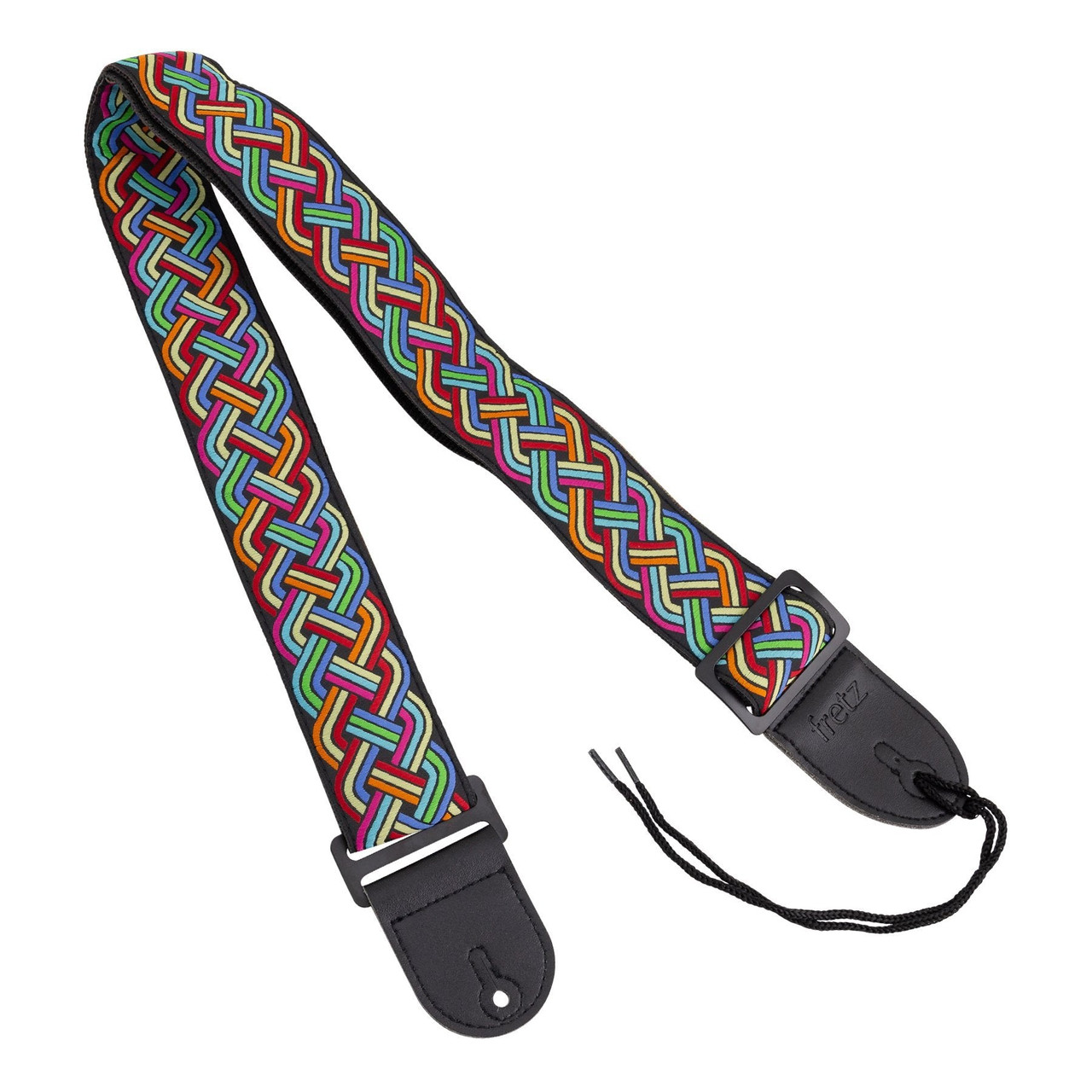 Fretz Woven Jacquard Polyster Guitar Strap (Neon)