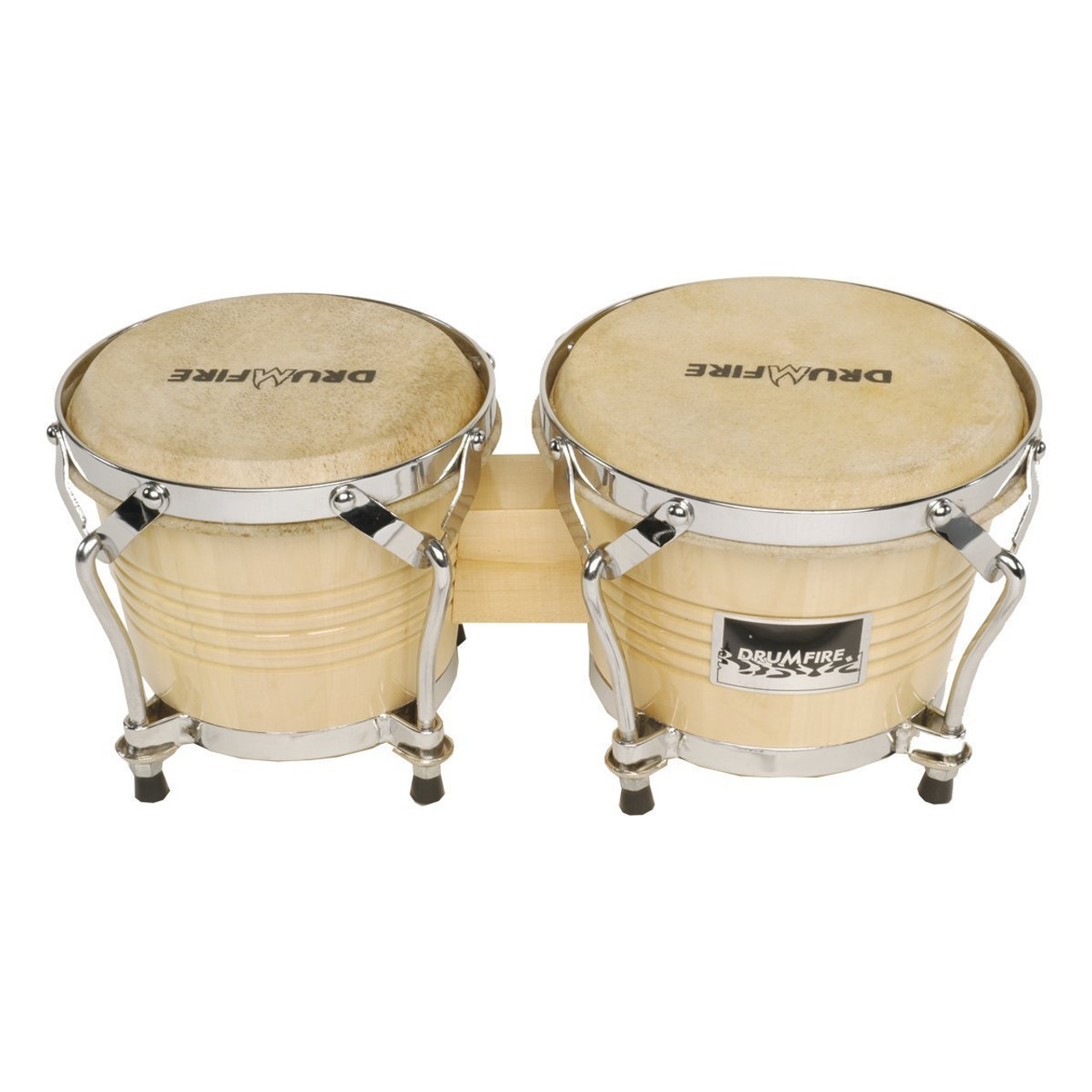 Drumfire 6.5" and 7.5" Wood Bongos (Natural Gloss)