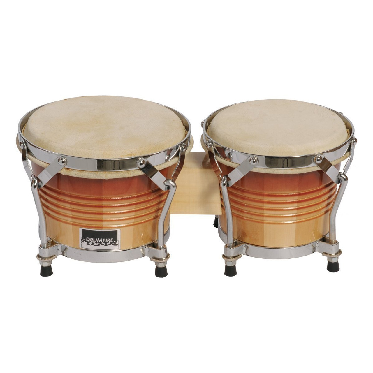 Drumfire 6.5" and 7.5" Wood Bongos (Tobacco Sunburst)