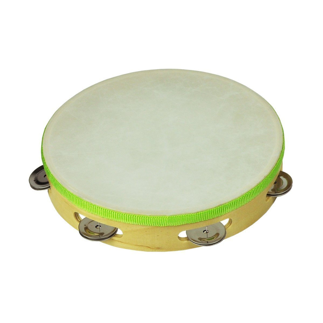 Drumfire Headed Wooden Tambourine (9")