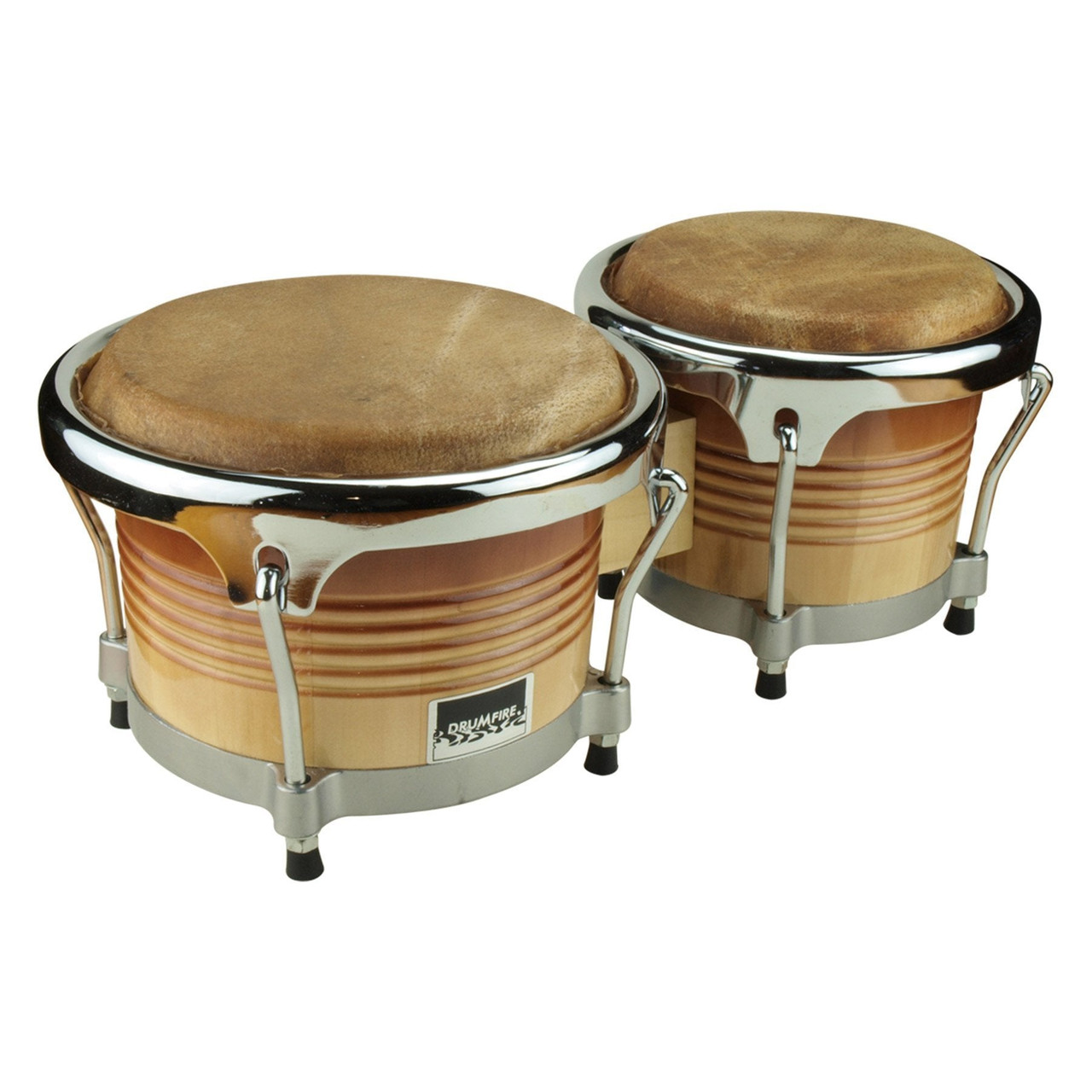 Drumfire 7.5" and 8.5" Elite Wood Bongos (Tobacco Sunburst)