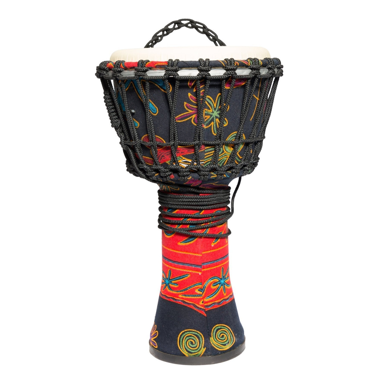 Drumfire 8" Synthetic Head Rope Djembe (Multicolour)