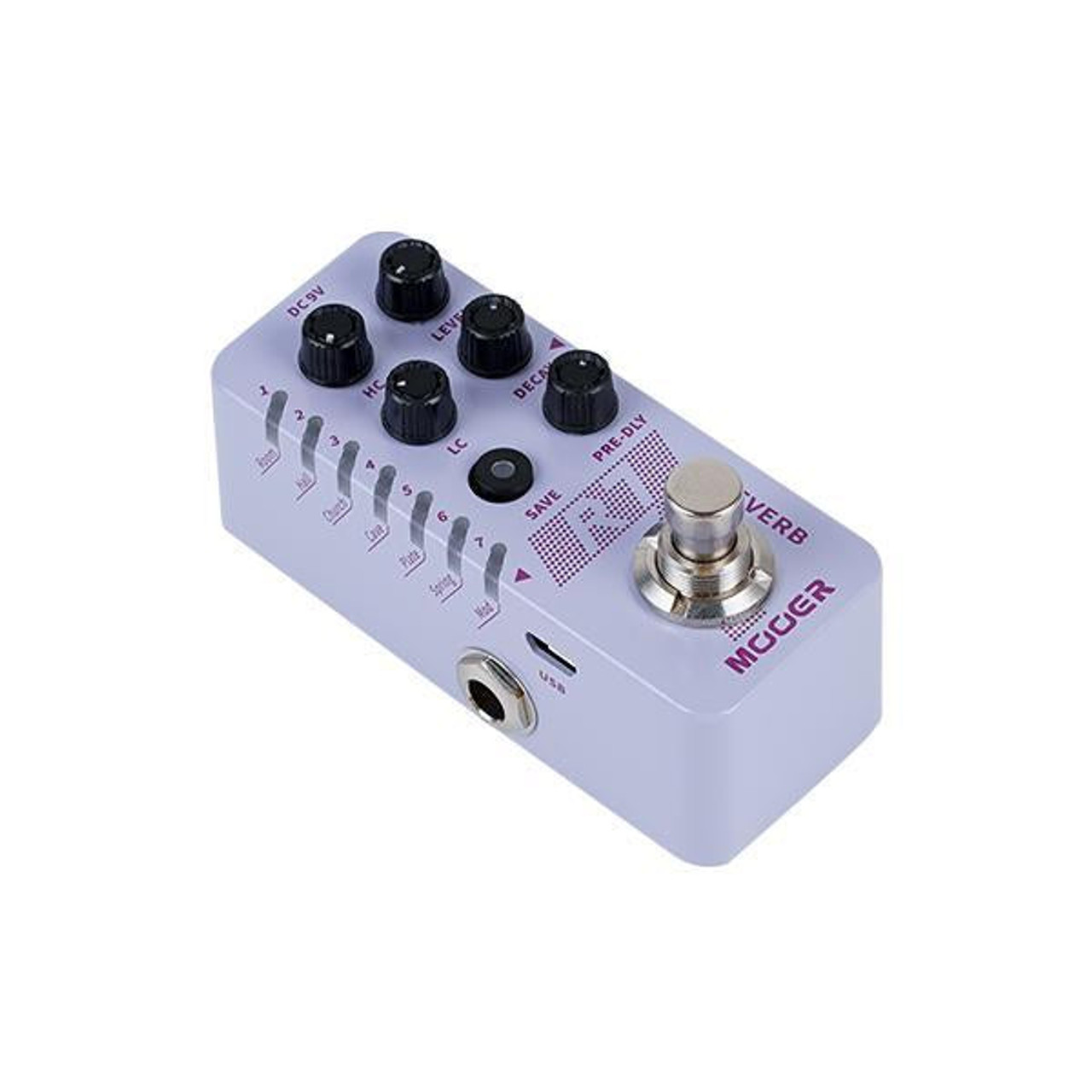 Mooer 'R7' Digital Reverb Micro Guitar Effects Pedal - MUZIC MAN